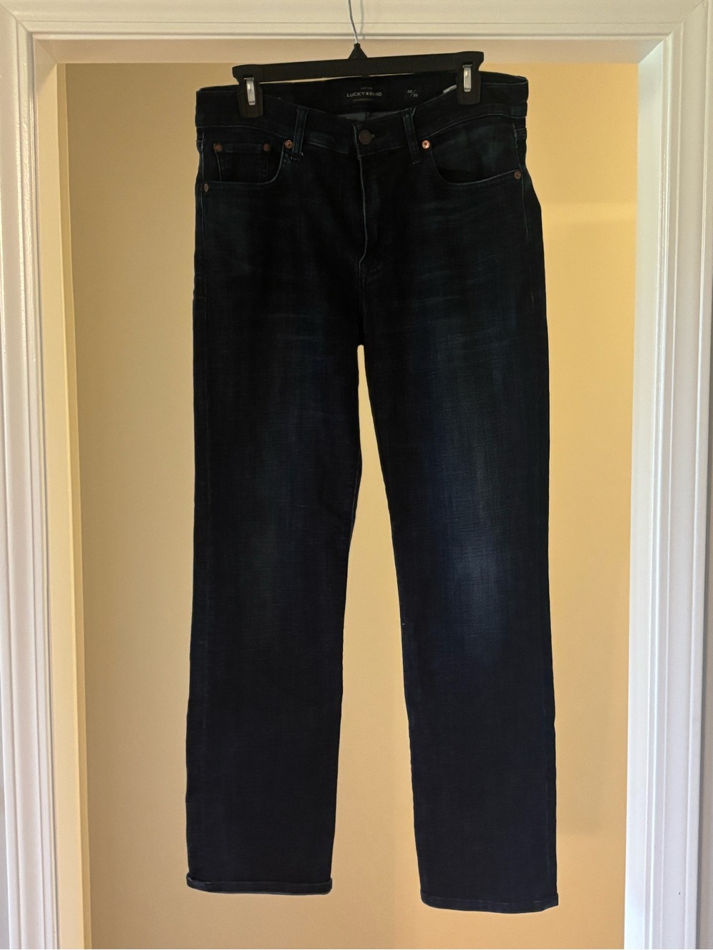 Lucky Brand Men's Dark Indigo 363 Straight Stretch Jeans